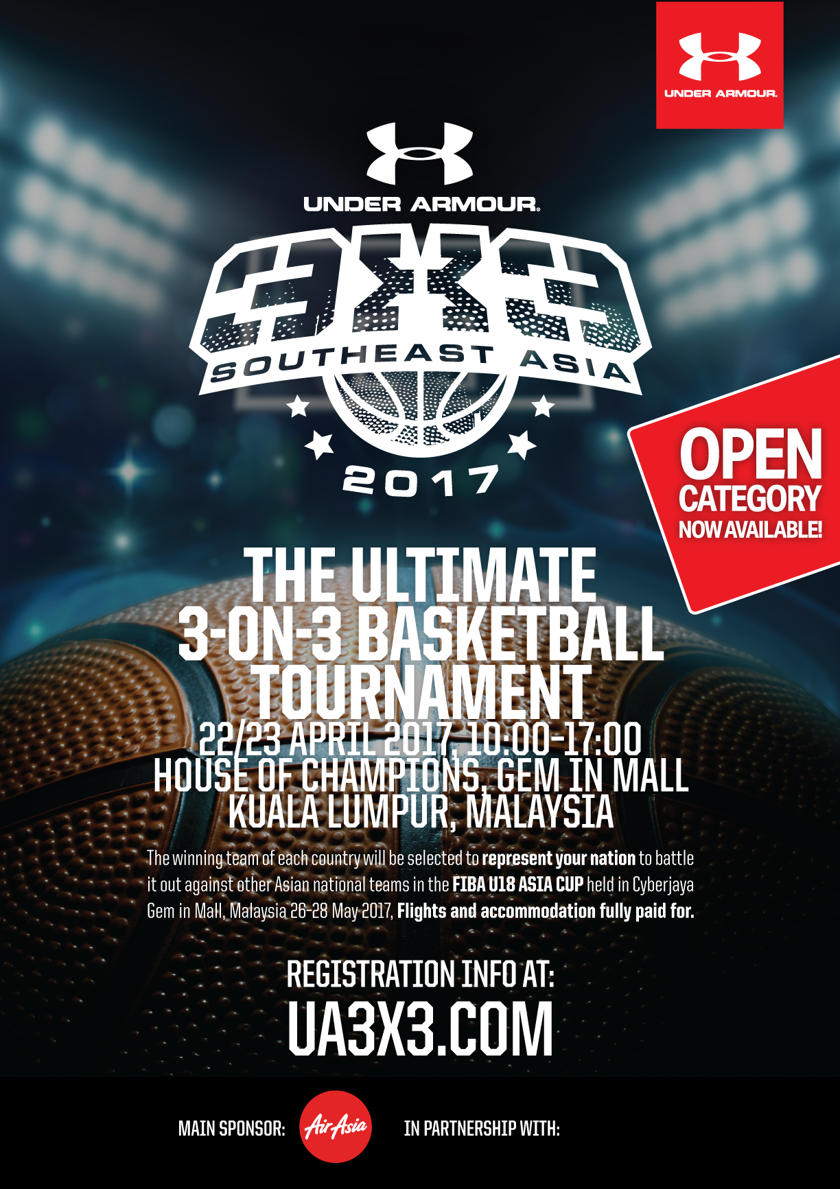Moon Migration Upbringing Under Armour 3x3 Southeast Asia 2017 Tournament: Registration Sponsorship &  New Open Category Now Available | Pamper.My
