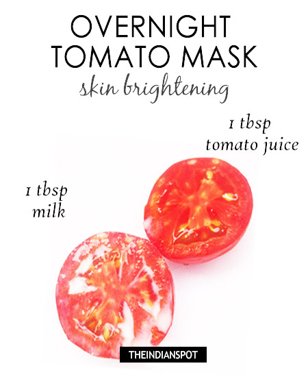 Tomato and Milk Overnight Face Mask from The Indian Spot-Pamper.my