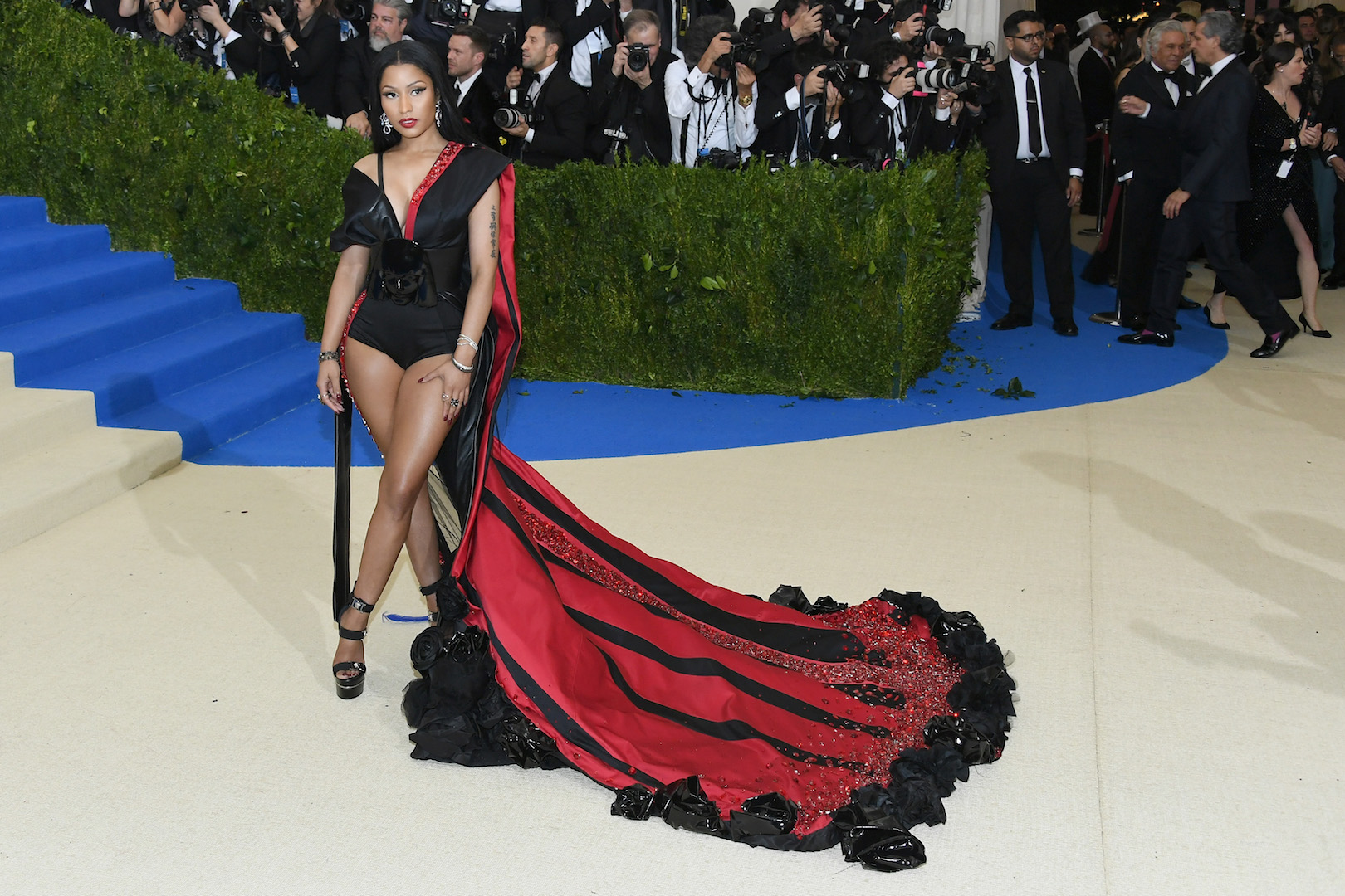 NEW YORK, NY - MAY 01: Nicki Minaj attends the "Rei Kawakubo/Comme des Garcons: Art Of The In-Between" Costume Institute Gala at Metropolitan Museum of Art on May 1, 2017 in New York City. (Photo by Dia Dipasupil/Getty Images For Entertainment Weekly)