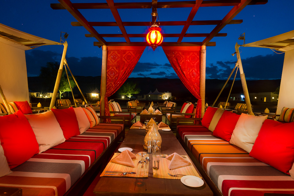 Dining in the gorgeous fire red Dunes Restaurant is surely a unique culinary experience with an exotic ambience