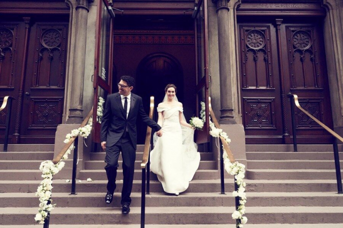 Emmy Rossum Wore A Custom Made Carolina Herrera Wedding Gown For Her Big Day-Pamper.my