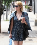 Emma Roberts and a friend out for lunch