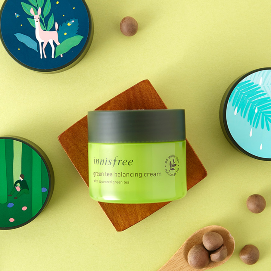 innisfree Eco-Handkerchief Campaign 2017, Green Tea Balancing Cream-Pamper.my