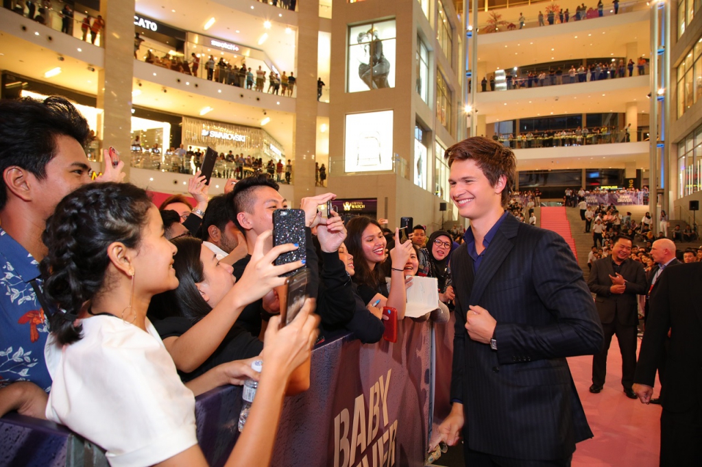 #Scenes: Baby Driver Press Conference and Red Carpet With Ansel Elgort, Lily James and Edgar Wright-Pamper.my