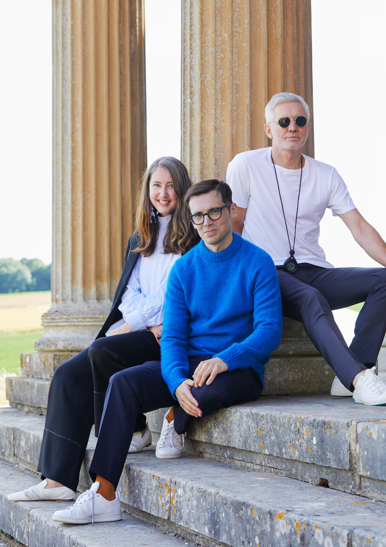 (from left) Ann-Sofie Johansson, H&M’s Creative Advisor, Erdem, the London-based designer and Baz Luhrmann, film maker.