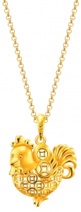 Golden Rooster of Auspiciousness pendant