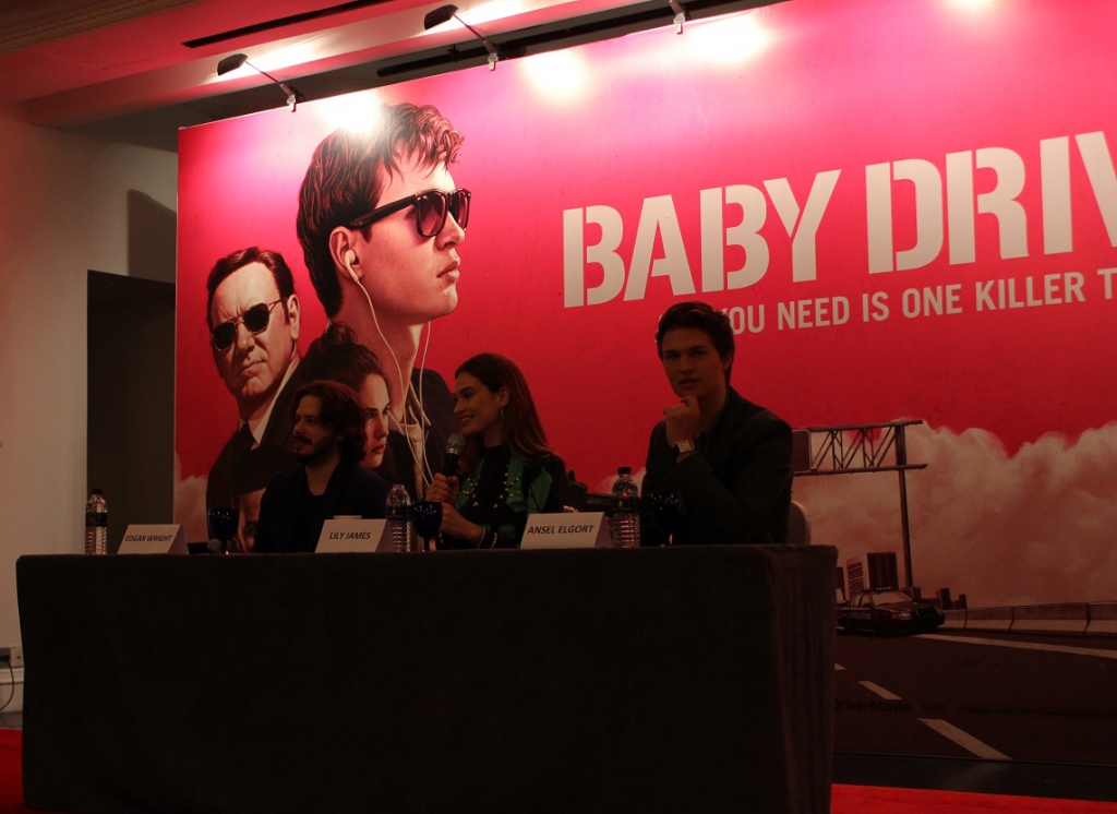 #Scenes: Baby Driver Press Conference and Red Carpet With Ansel Elgort, Lily James and Edgar Wright-Pamper.my