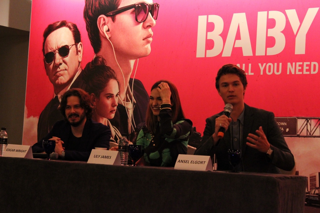 #Scenes: Baby Driver Press Conference and Red Carpet With Ansel Elgort, Lily James and Edgar Wright-Pamper.my