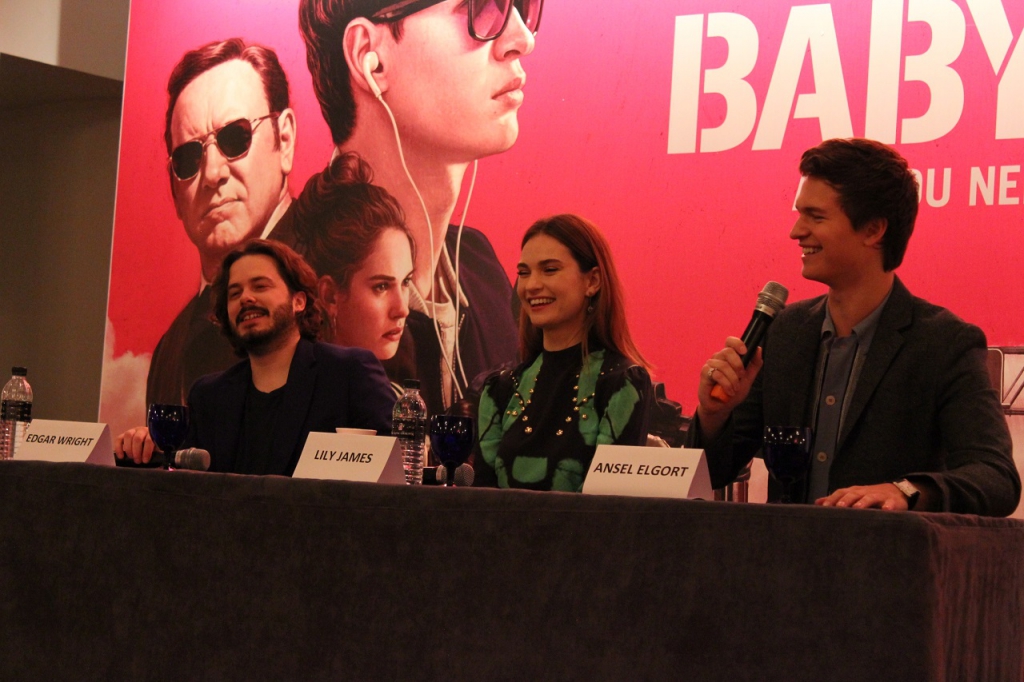 #Scenes: Baby Driver Press Conference and Red Carpet With Ansel Elgort, Lily James and Edgar Wright-Pamper.my