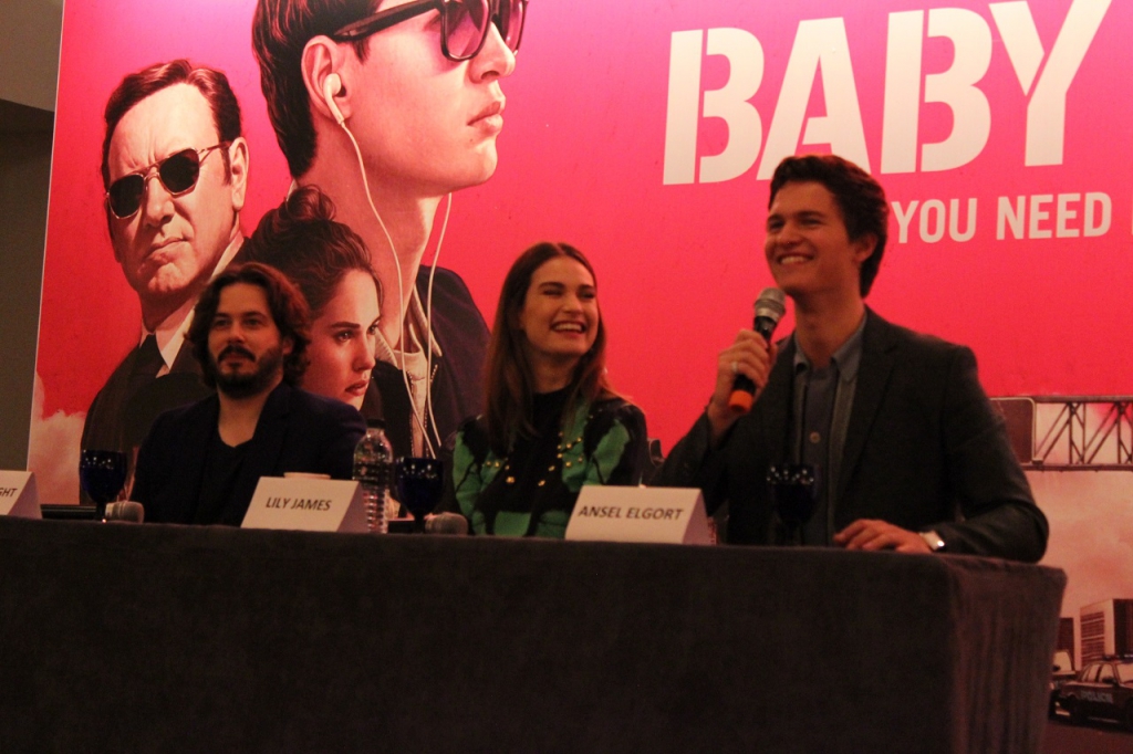 #Scenes: Baby Driver Press Conference and Red Carpet With Ansel Elgort, Lily James and Edgar Wright-Pamper.my