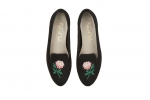 13. Opera Slipper Embroidery Peony Patch in Black Pony Hair & Suede_2