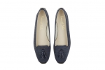 23. Gabi Tassel Slipper in Navy Metallic Fleck Leather _2