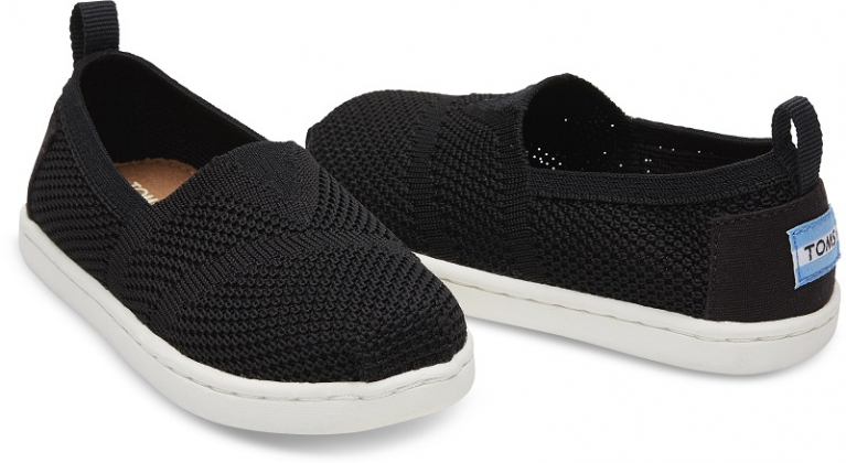 Tiny TOMS Knit Classics for kids, Black-Pamper.my