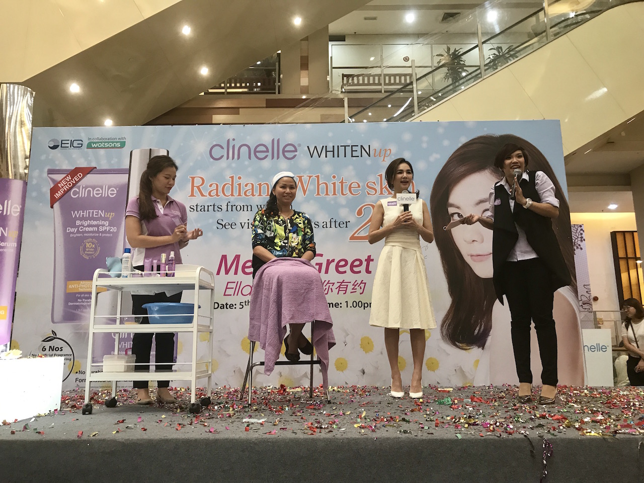 Ella Chen shared her skincare tips on stage