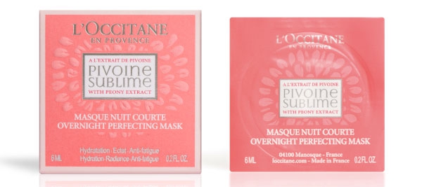 L'Occitane Pivoine Sublime skincare range, Overnight Perfecting Mask-Pamper.my