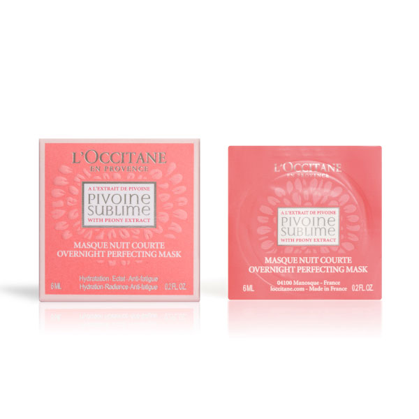 L'Occitane Pivoine Sublime skincare range, Overnight Perfecting Mask-Pamper.my