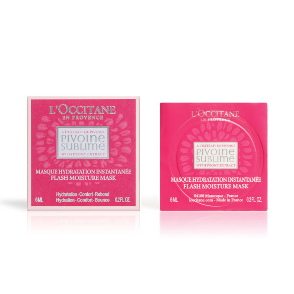 L'Occitane Pivoine Sublime skincare range, Flash Moisture Mask-Pamper.my