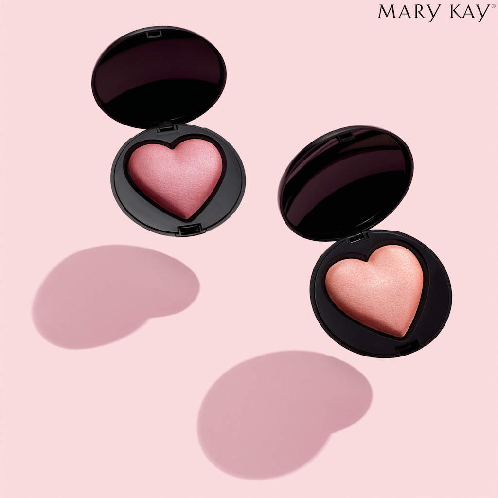 Mary Kay® Beauty That Counts® Baked Cheek Powder. Available in two gorgeous and giftable shades – Kind Heart and Giving Heart – these colors can be worn together or separately to deliver rosy color and subtle luminosity