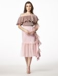 Duchess and Co LEO TOGA FEATHER SLEEVE TOP – RM329 & MIDI FRILLS FEATHER SKIRT – RM339-min