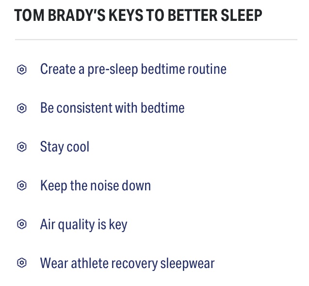 Under Armour Tom Brady Keys To Better Sleep-Pamper.my