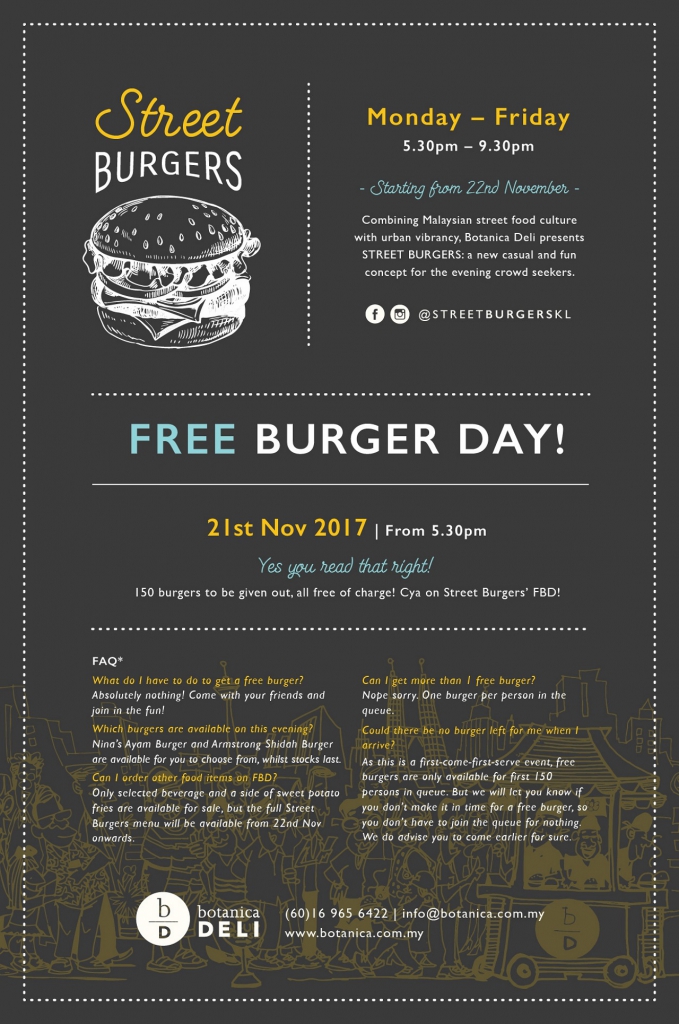 Time To Bur-Gembira Because Botanica Deli's Free Burger Day Is Happening On 21st November!-Pamper.my