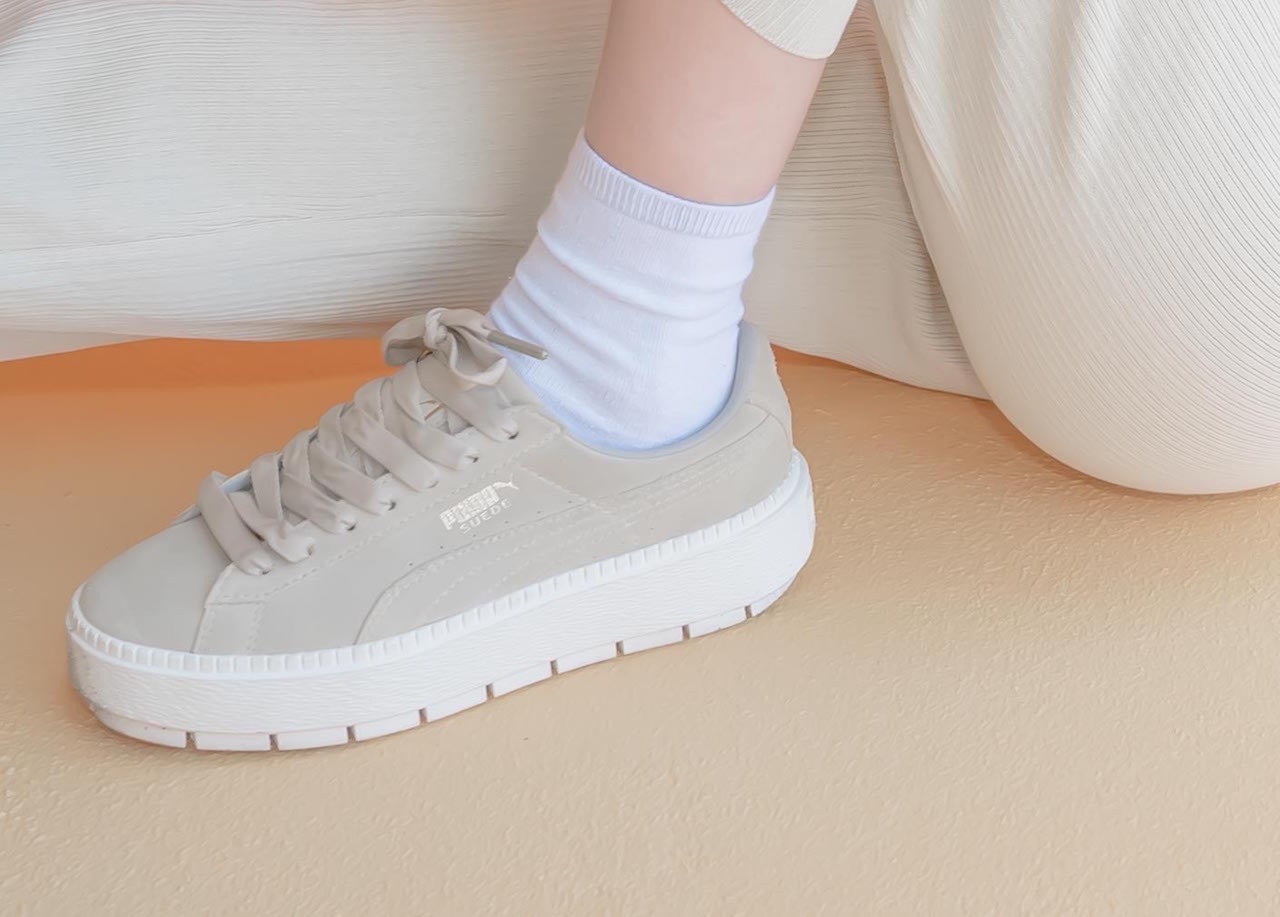 suede platform trace