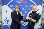 Kazuhiro Kashio, President and COO of Casio Computer Co Ltd and Franz Tost, team principal of Scuderia Toro Rosso
