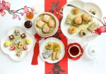 CNY Afternoon Tea Menu at Lobby Lounge of Shangri-La Hotel, Kuala Lumpur (Flat Lay)