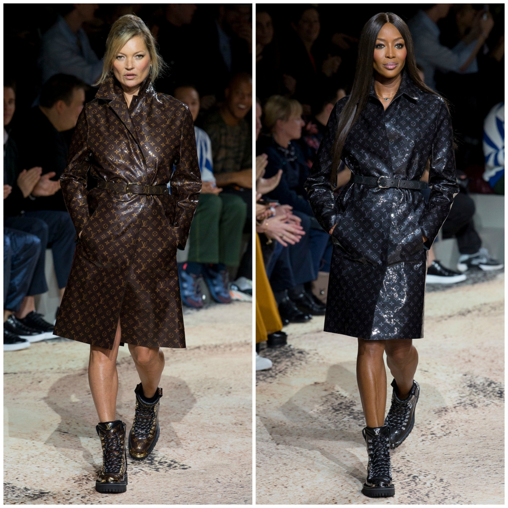 Naomi Campbell, Kate Moss Model in Louis Vuitton Menswear Runway Show