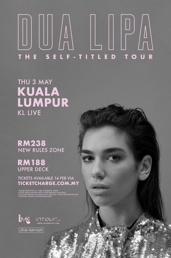 Dua Lipa Is Coming Back To Malaysia For Her 'The Self-Titled Tour' On 3rd May 2018!-Pamper.my