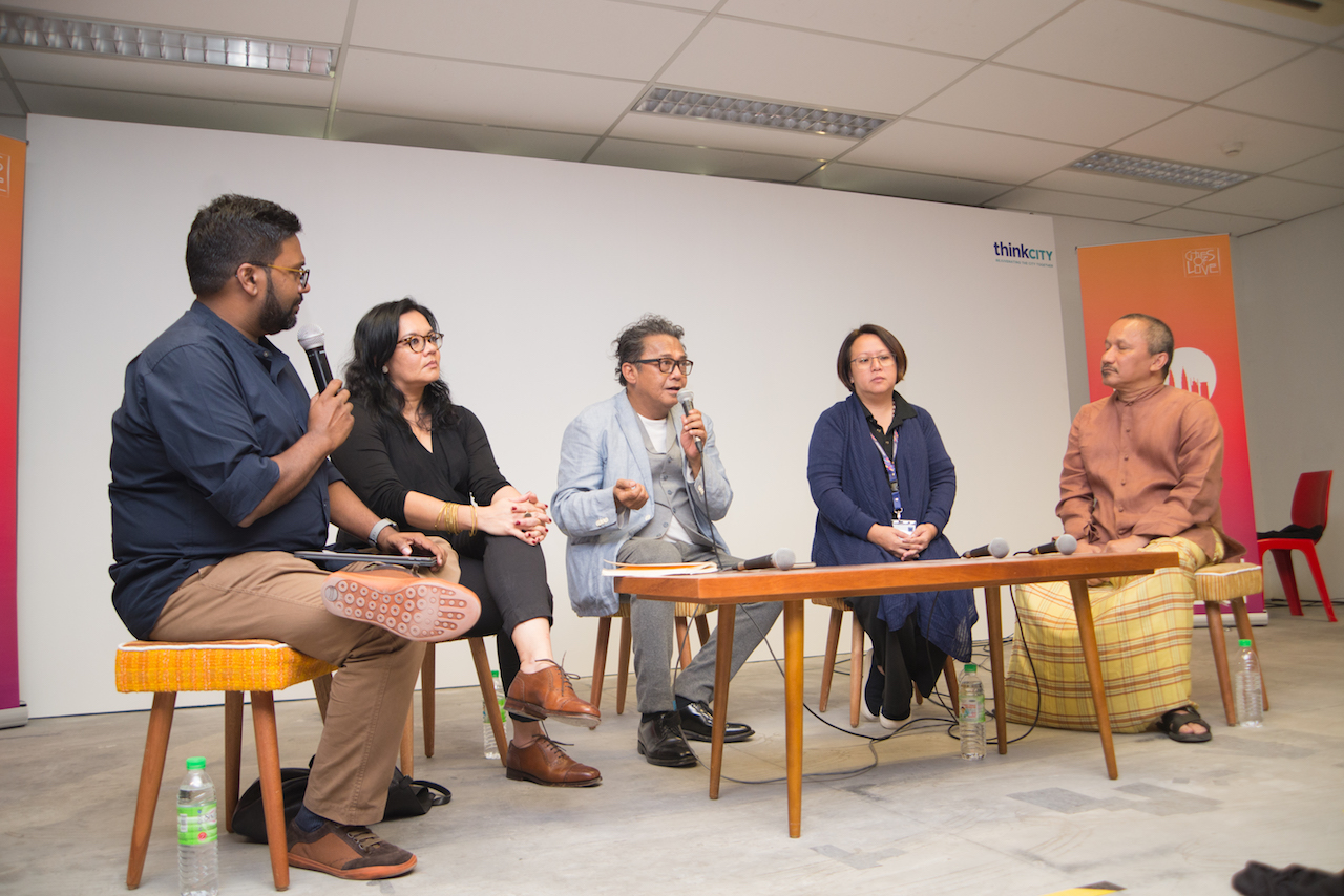 Panel moderated by Umapagan Ampikaipakan and featuring author Bernice Chauly, director Dain Said, Think City's Lee Jia-Ping and George Town Festival director, Joe Sidek