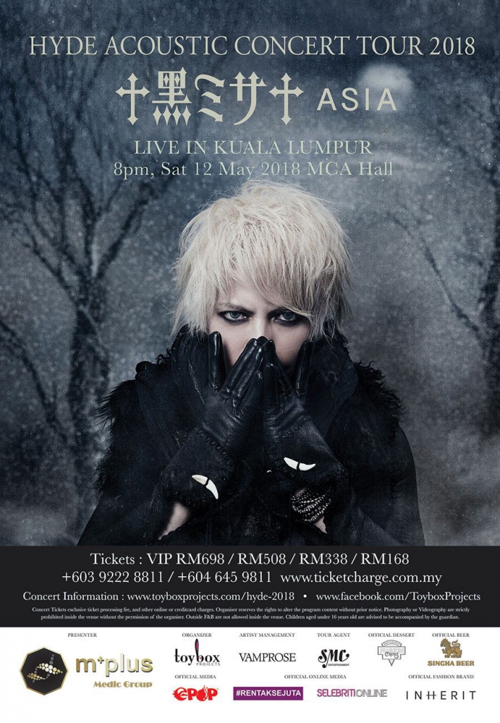 Japanese Rockstar, Hyde Is Coming To Malaysia For The First Time This 12 May!-Pamper.my