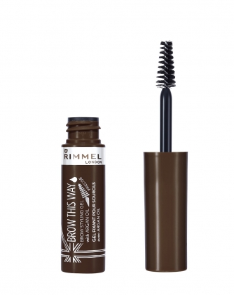 Rimmel London Brow This Way Argan Oil Gel, Dark Brown