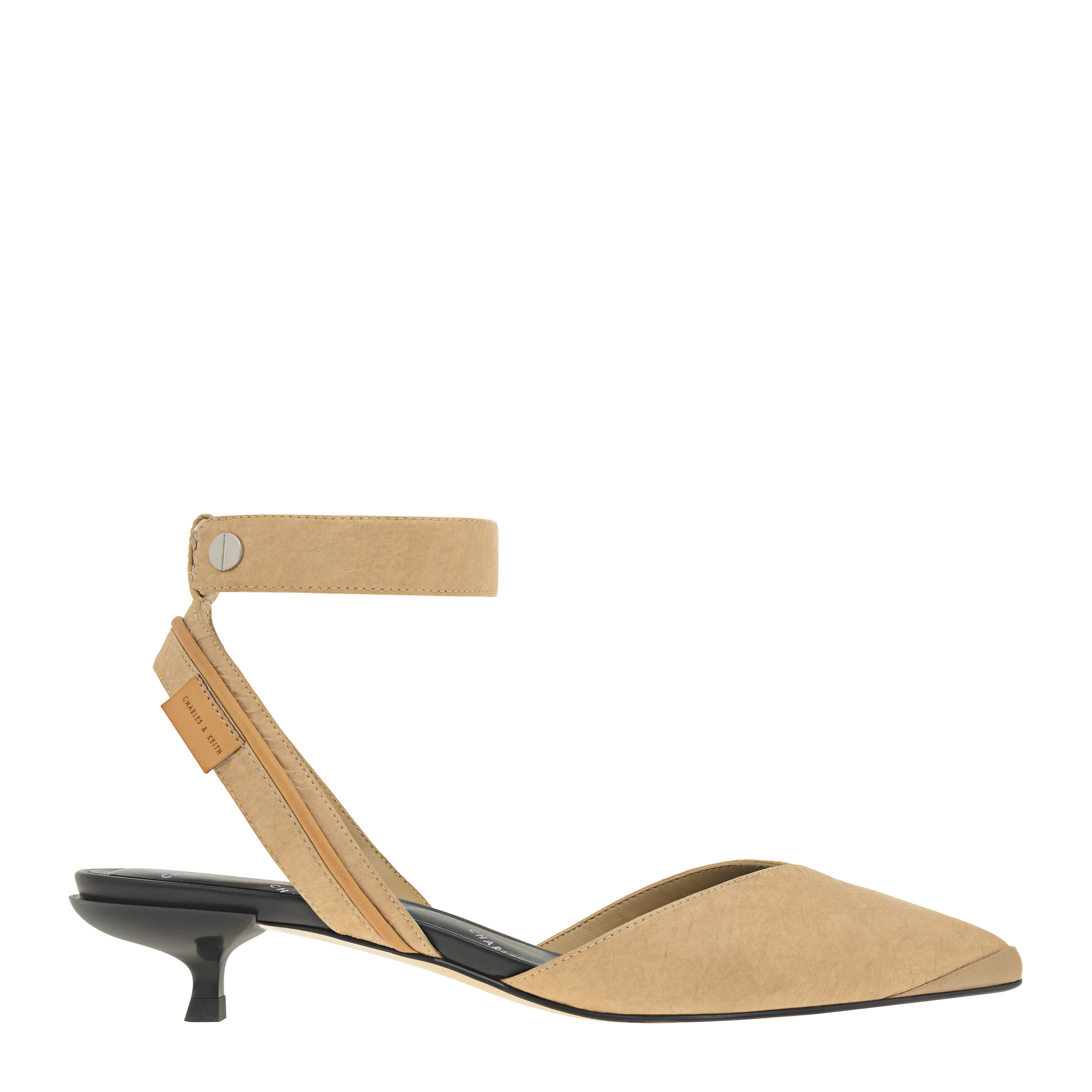 Nude Slant Heel Mules - CHARLES & KEITH US