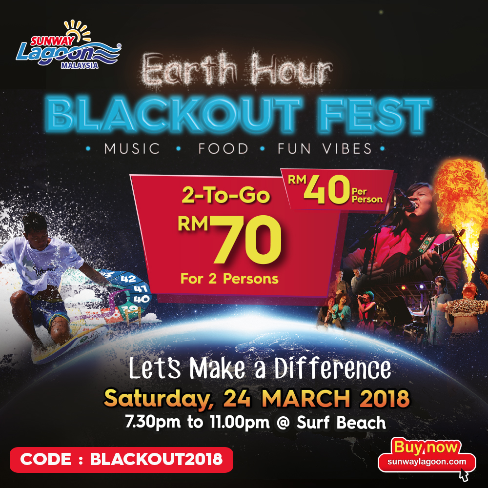 Celebrate Earth Hour This Saturday At Sunway Lagoon's Blackout Fest-Pamper.my Promo Code