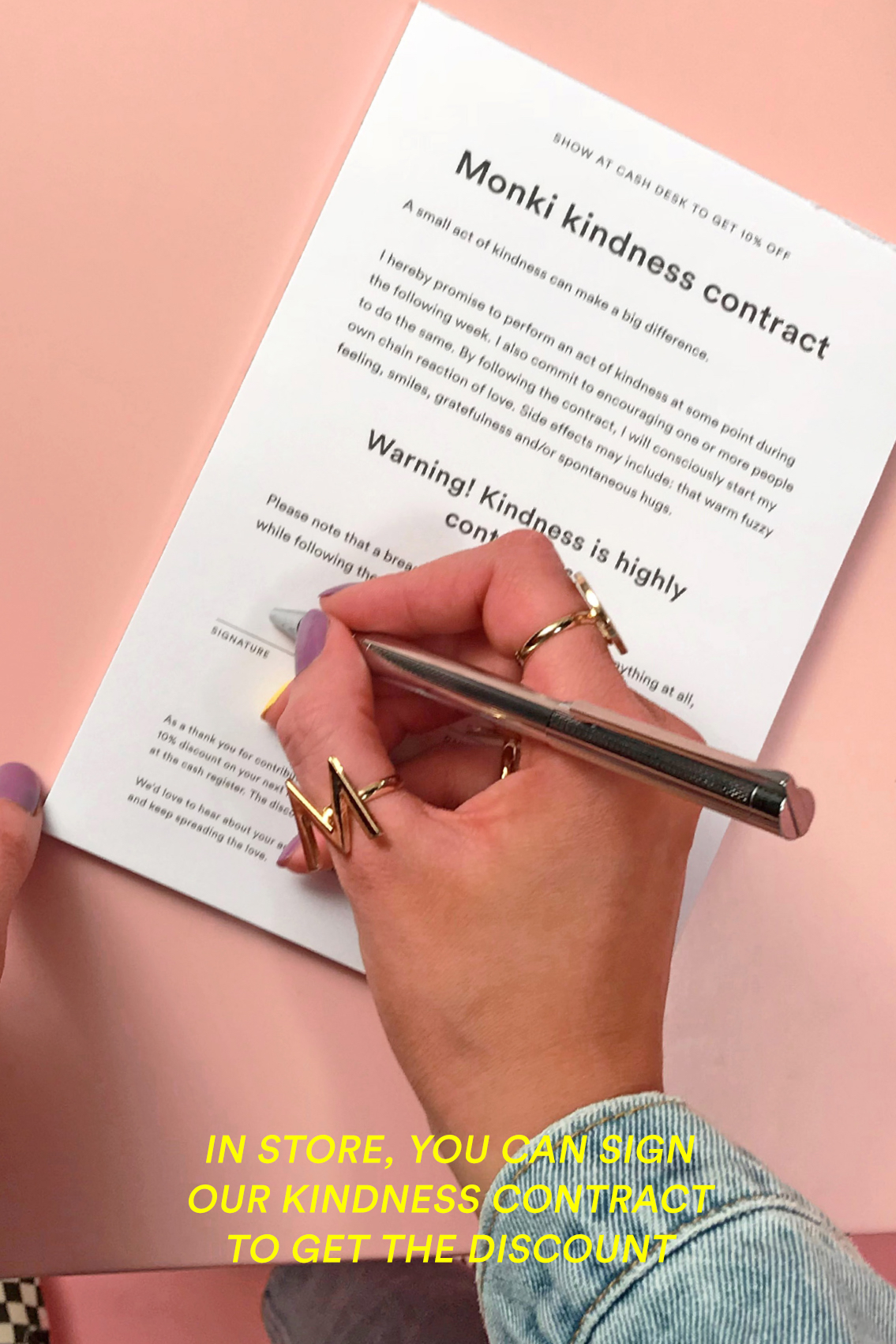 Sign the kindness contract