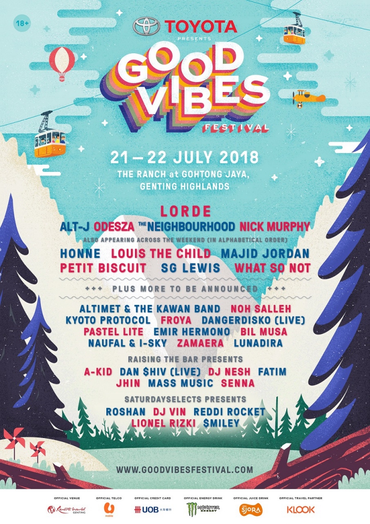 The First Line-Up Of Artists For Good Vibes Festival 2018 Is Out!-Pamper.my