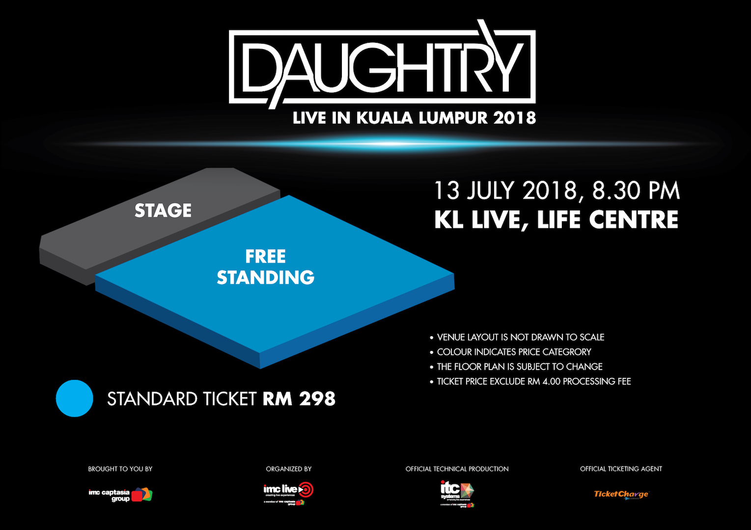 Daughtry Live in Kuala Lumpur 2018 _Floor Plan