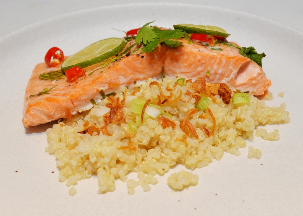 Kaffir Chilli Norwegian Fjord Trout with Quinoa Bubur