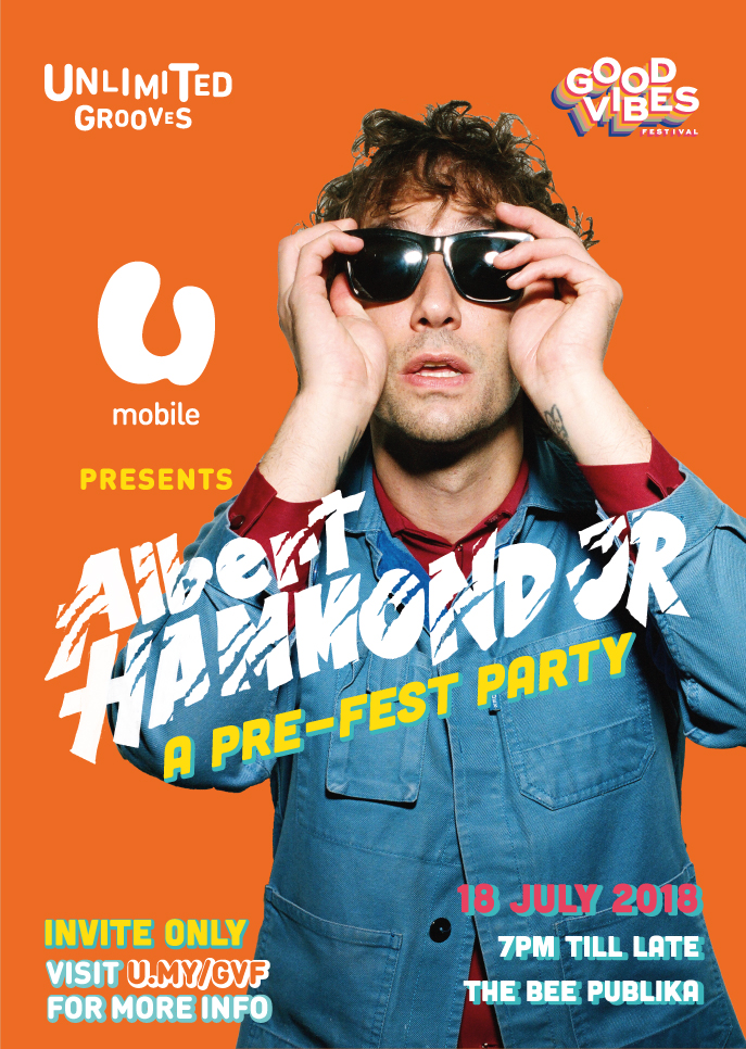 Albert Hammond Jr Is Performing In Malaysia For The First Time At U Mobile's Pre-Good Vibes Festival Party On 18 July 2018!-Pamper.my