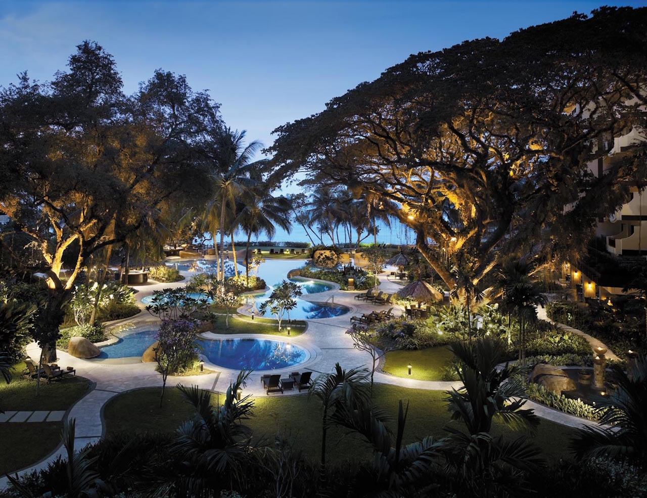 Garden Wing Pool - Evening