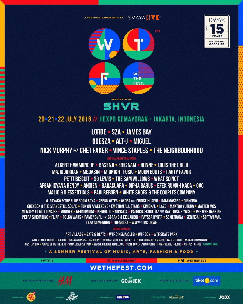 Heading To Jakarta Next Month? You Might Want To Stay For We The Fest 2018-Pamper.my