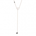 Mickey & Minnie Y Necklace, Multi-colored, Rose gold plating (RM469)