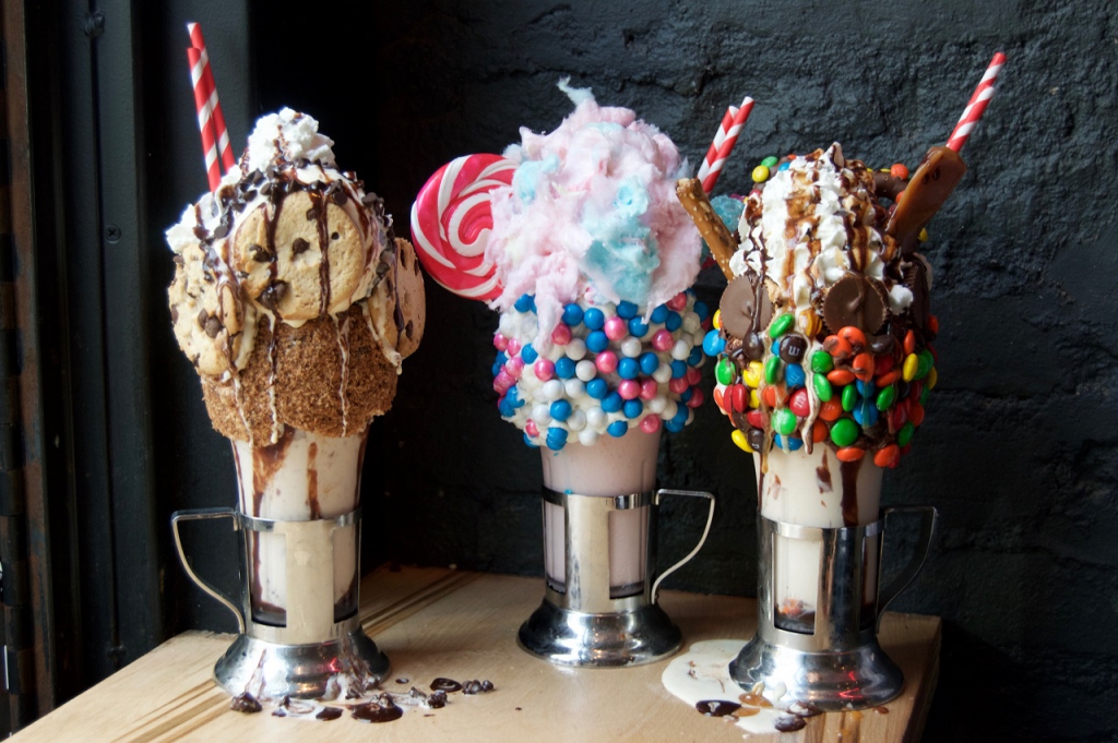 Black Tap, Cotton Candy, Sweet N' Salty, and Cookie Shake