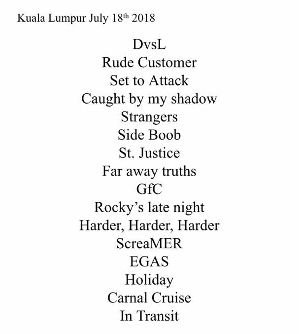 U Mobile presents Albert Hammond Jr_18 July Malaysia Set List