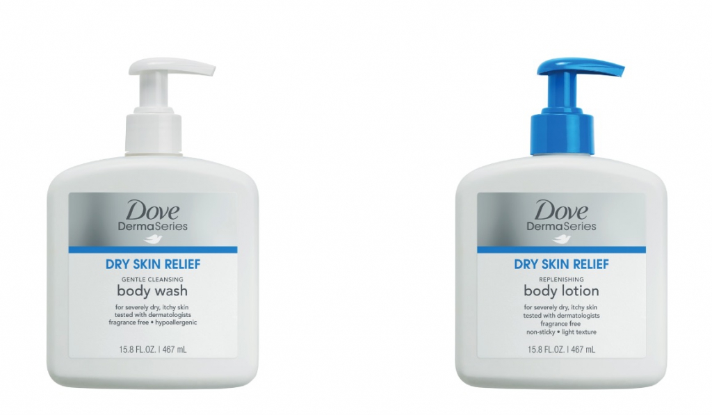 Dove DermaSeries Body Wash and Body Lotion