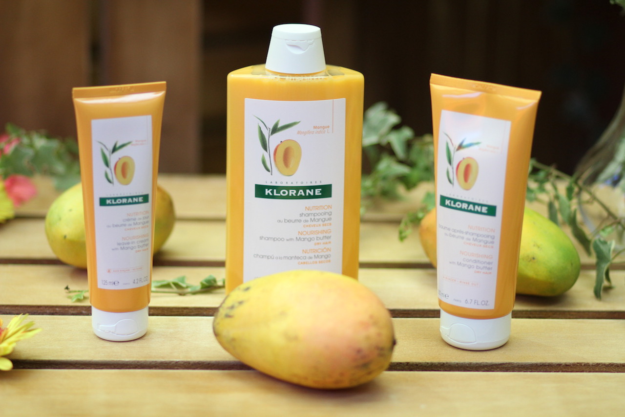 Klorane Mango Butter range to nourish dry hair