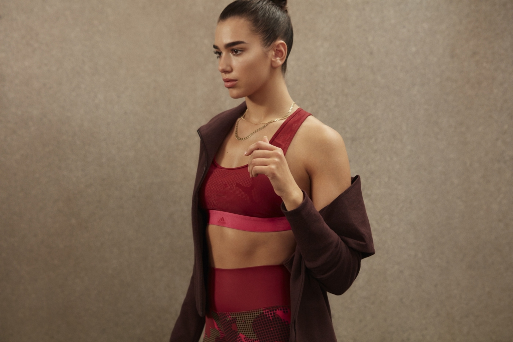 Dua Lipa in adidas Statement Collection