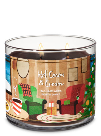 Bath & Body Works Hot Cocoa & Cream 3-Wick Candle