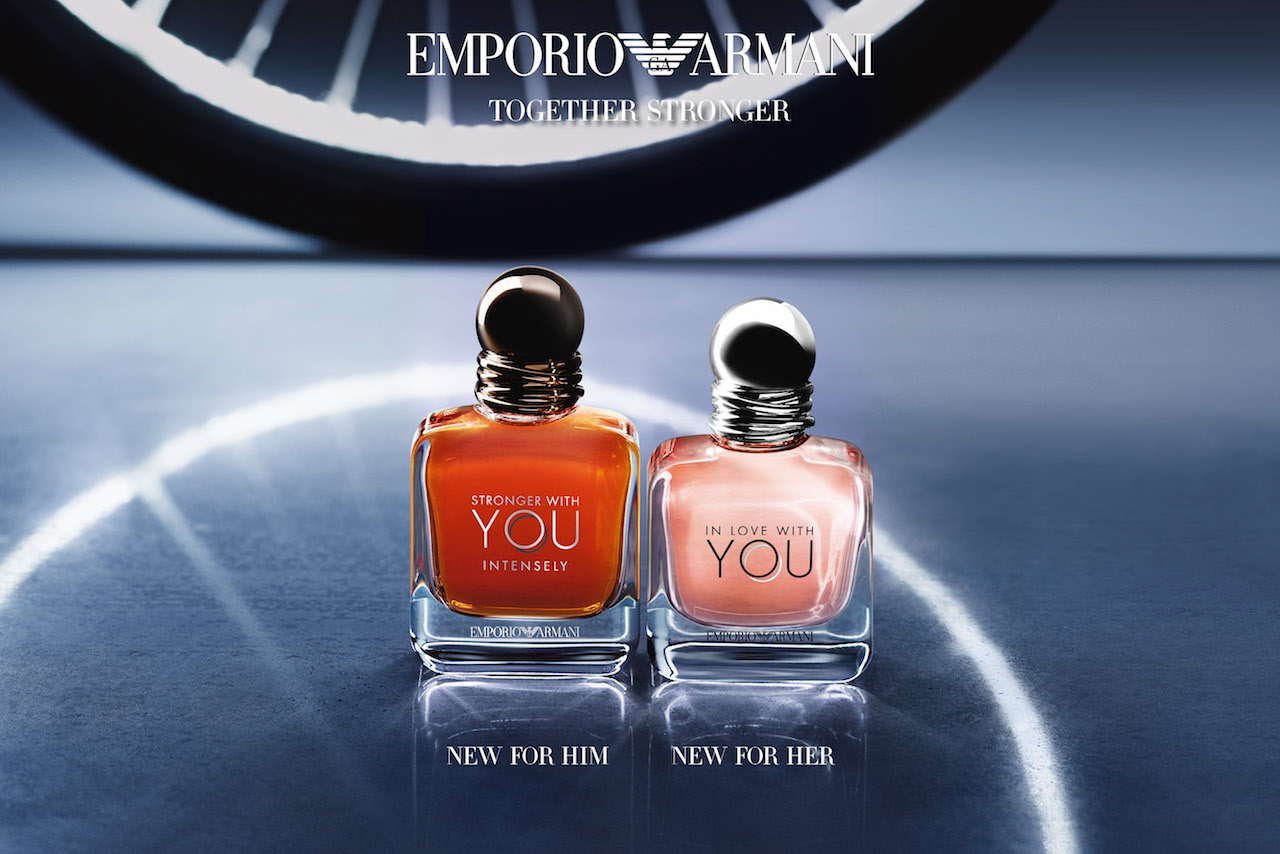 NewIn Fragrance: Giorgio Armani's In Love With You for Women and Stronger  With You Intensely for Men 